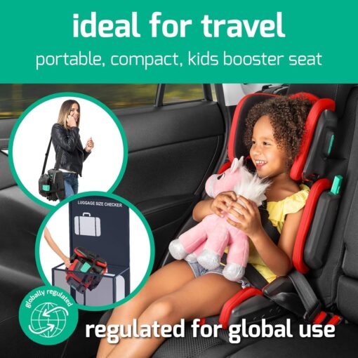 Mifold Hifold Adjustable Kids High Back Booster Car Seat with Strap – Slate Grey - Image 4
