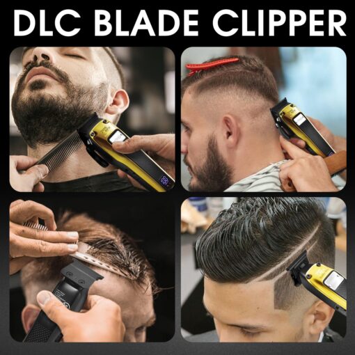 DSP Hair Clipper for Men Professional, BLDC Motor & DLC Coated Detachable Blade, Cordless Hair Trimmer Set for Barber with Charging Base, Men Hair Product Gift Set - Image 5