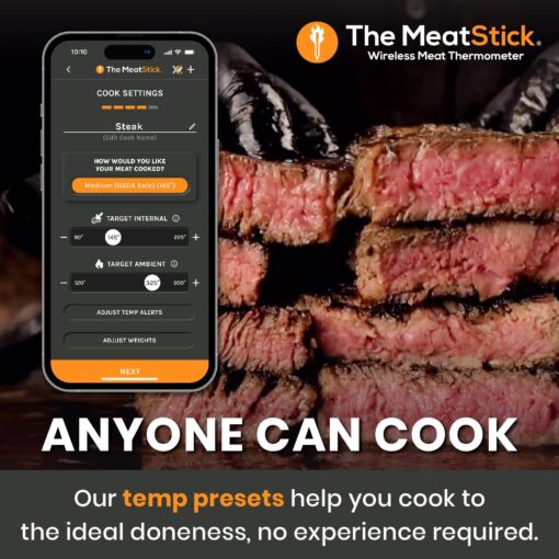 MeatStick 4X Bundle [2-Probe/650ft Range] | Quad Sensors Smart Wireless Meat Thermometer with Bluetooth | for Smoking, Grilling, BBQ, Air Fryer, Deep Frying, Oven, Sous Vide, Rotisserie - Image 2