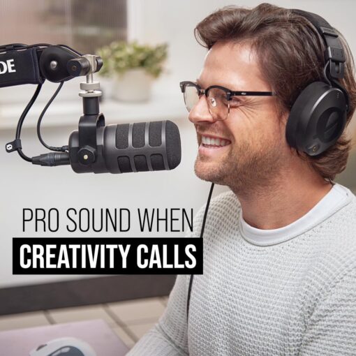 RØDE PodMic USB Versatile Dynamic Broadcast Microphone With XLR and USB Connectivity for Podcasting, Streaming, Gaming, Music-Making and Content Creation - Image 5