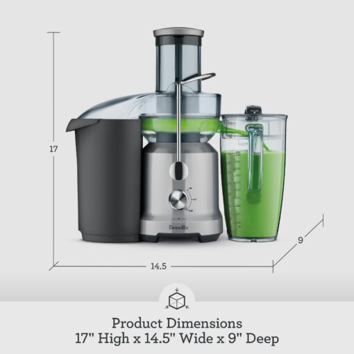 Breville BJE430SIL Juice Fountain Cold, 70 oz, Silver - Image 2