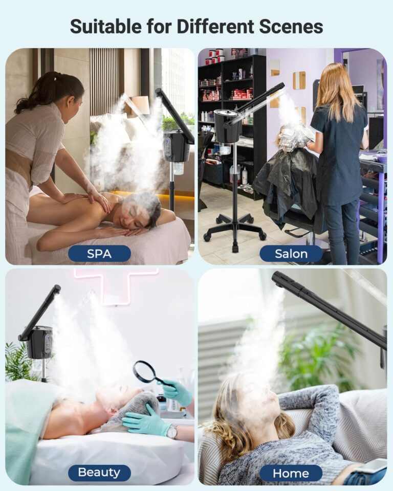 Kingsteam 2-in-1 Hot & Cold Facial Steamer with Ozone & Ionic Technology,Deep Cleansing & Moisturizing,30-Min Timer,Large Water Tank for Professional Estheticians, Beauty Salons & Home Use - Image 3