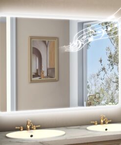 STARLEAD 28"x36" LED-Bathroom-Mirror-with-Lights, Wall-Mounted with Bluetooth Speaker, Anti-Fog, 3 Color Temperature, Dimmable Brightness, Waterproof, Tempered Glass, Frontlit & Backlit