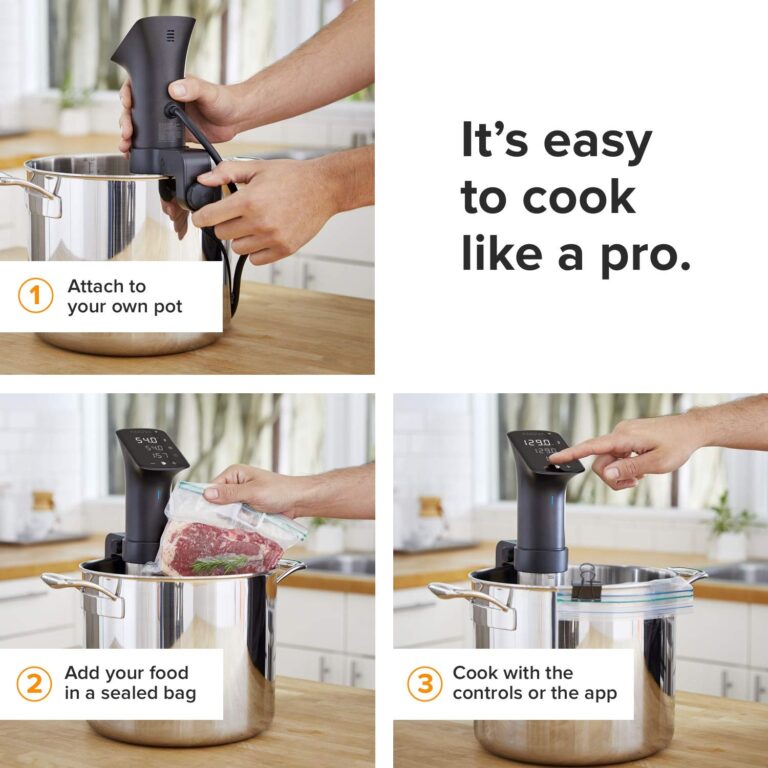 Anova Culinary Sous Vide Precision Cooker Pro, 1200 Watts, Black and Silver - Image 6