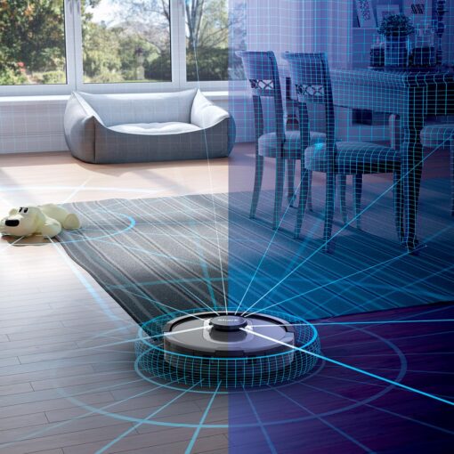 Shark UR2500SR AI Ultra Robot Vacuum, with Ultra Clean, Home Mapping, 30-Day Capacity Bagless Self Empty Base, Perfect for Pet Hair, WiFi, Compatible with Alexa, Black/Silver (Renewed) - Image 2