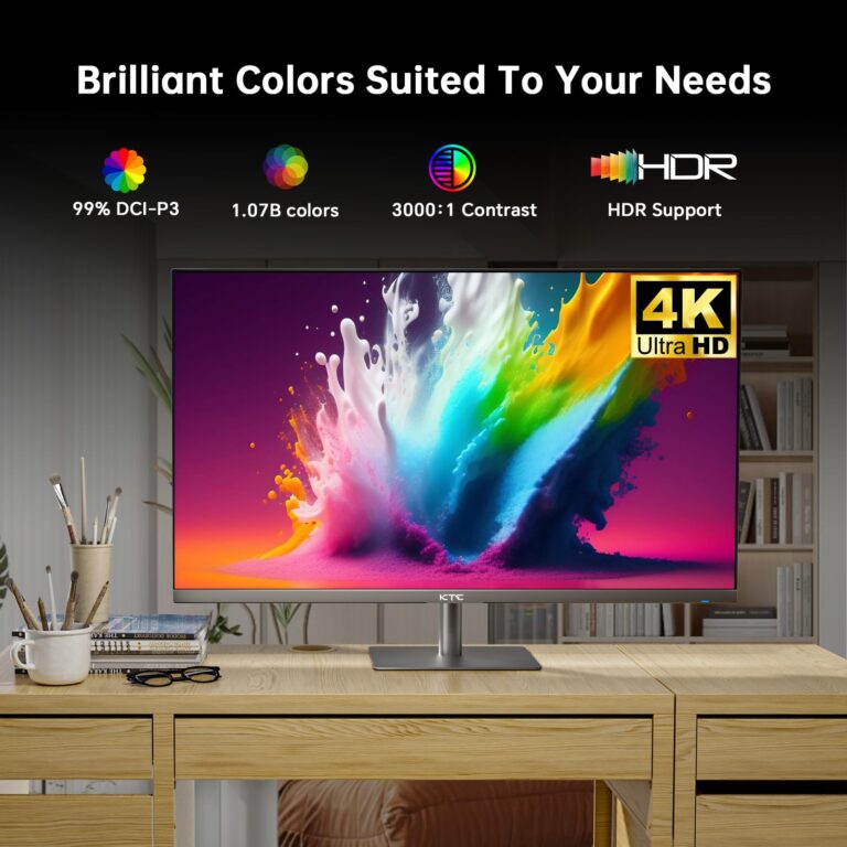 KTC 32 Inch 4K Smart Monitor, Google TV System UHD (3840x 2160) Smart TV with Speakers, Netflix Licensed, Type-C 65W PD, WirelessDisplay, HDR, Bluetooth, Hey Google Voice Remot, VESA Support, A32Q8 - Image 7