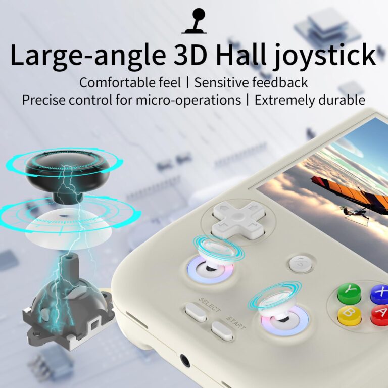RG406V Handheld Game Console Preloaded Games RG 406V 4-inch IPS Multi-touch Screen Retro Game Console 128G UFS2.2 Android 13 Retro Emulator RG406V 5500mAh Battery 1080p DP WIFI Bluetooth Beige White - Image 6