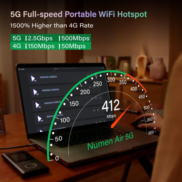 GlocalMe Numen Air 5G Mobile Hotspot, Portable WiFi Hotspot for Travel in 200+ Countries, Ultra High Speed Hotspot Device with Global 1.1GB Data, No SIM Card Required, 16 Connected Devices - Image 9