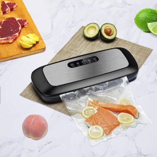 Automatic Food Vacuum Sealer Machine with Starter Vacuum Seal Bags Rolls, Dry & Moist Modes, Easy to Operate and Easy to Clean, Less Noise - Image 3