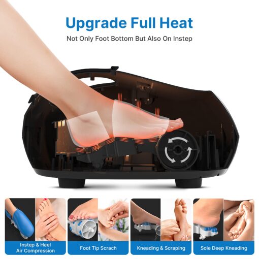 RENPHO Foot Massager with Heat and Remote, FSA & HSA Eligible, Shiatsu Foot Massager for Foot Care, Electric Foot Massager with Handle Design, Great Gifts for Men and Women, Fits feet up to Size 12 - Image 6