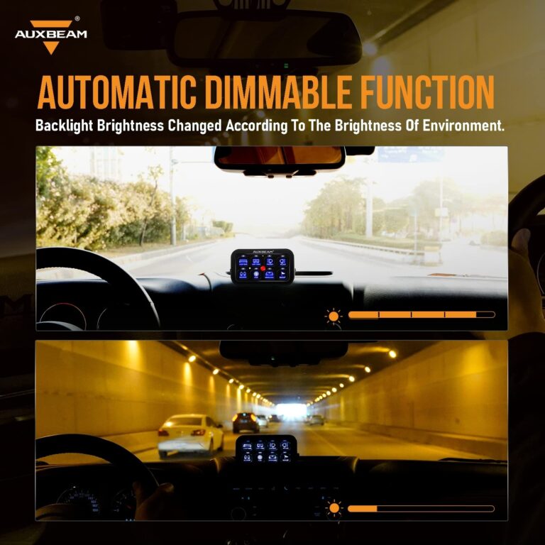 Auxbeam 8 Gang Switch Panel BA80 Automatic Dimmable LED Touch Control Panel Box Electronic Relay System Car Touch Switch Box Universal for Truck ATV UTV Boat Marine SUV Caravan -Blue, 2 Years Warranty - Image 5