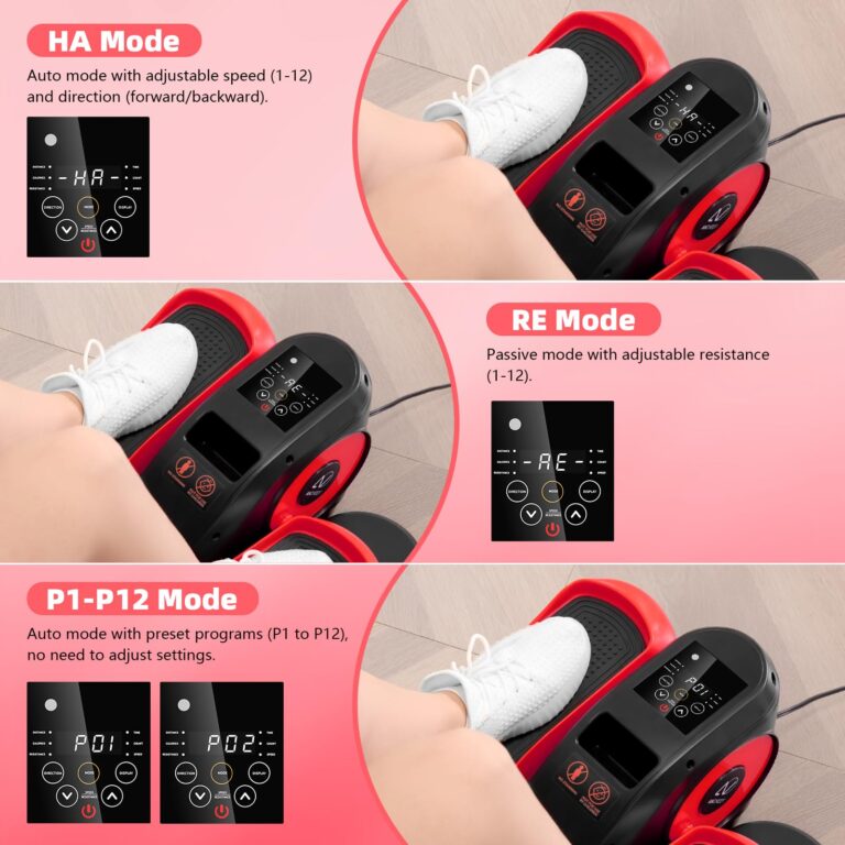 ANCHEER Under Desk Elliptical, Ellipse Leg Exerciser for Seniors Fully Assembled , Electric Seated Pedal Exerciser with Remote Control & 12 Adjustable Speed/Resistance - Image 4
