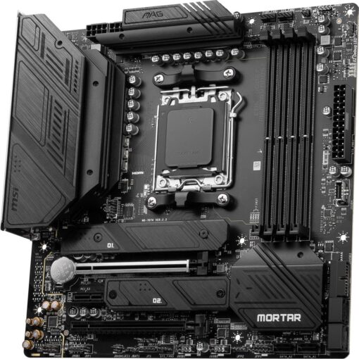 MSI MAG B650M Mortar WiFi Gaming Motherboard (AMD Ryzen 9000/8000/7000 Series Processors,AM5,DDR5,PCIe 4.0,M.2 Slots,SATA 6Gb/s,USB 3.2 Gen 2,HDMI/DP,Wi-Fi 6E,Bluetooth 5.3,2.5Gbps LAN,mATX) - Image 6