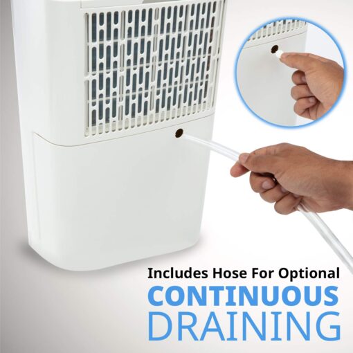 Ivation 14.7 Pint Compressor Dehumidifier – Small and Compact with Continuous Drain Hose for Smaller Spaces, Bathroom, Attic, Crawlspace and Closets - for Spaces Up to 320 Sq/Ft - Image 7