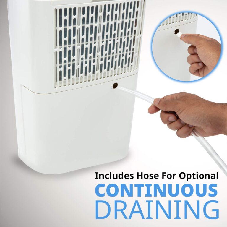 Ivation 14.7 Pint Compressor Dehumidifier – Small and Compact with Continuous Drain Hose for Smaller Spaces, Bathroom, Attic, Crawlspace and Closets - for Spaces Up to 320 Sq/Ft - Image 7