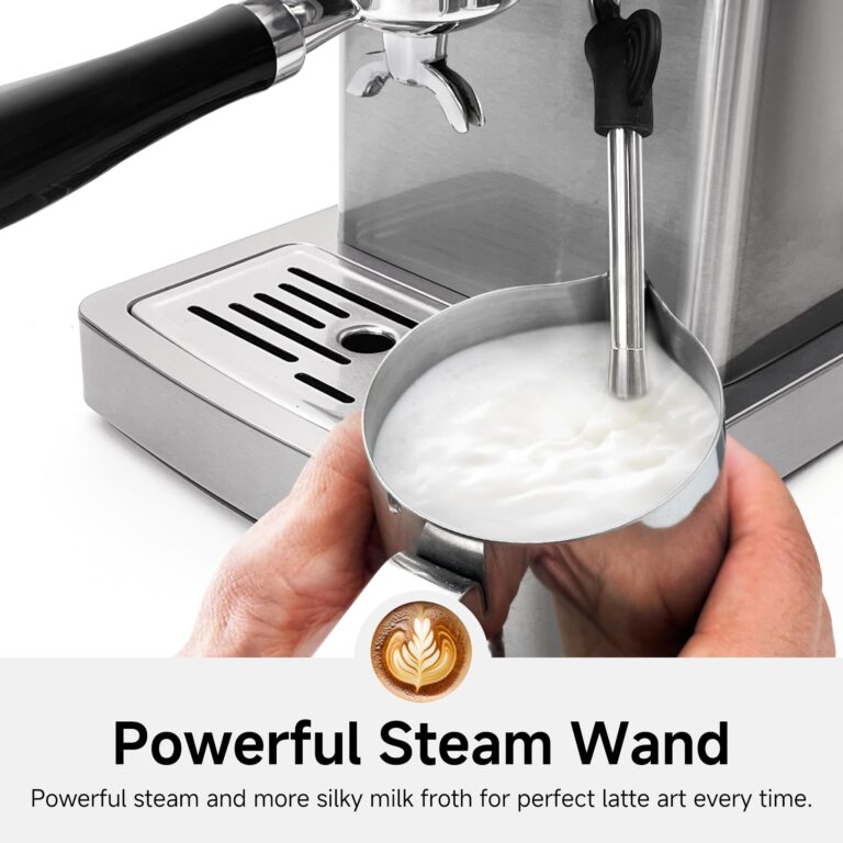 HIBREW H10A - Programmable Espresso Machine - 58mm Portafilter in Stainless Steel - Temperature & Cup Volume Adjustable at will - With Intelligent Display Screen & Pressure Gauge. - Image 4