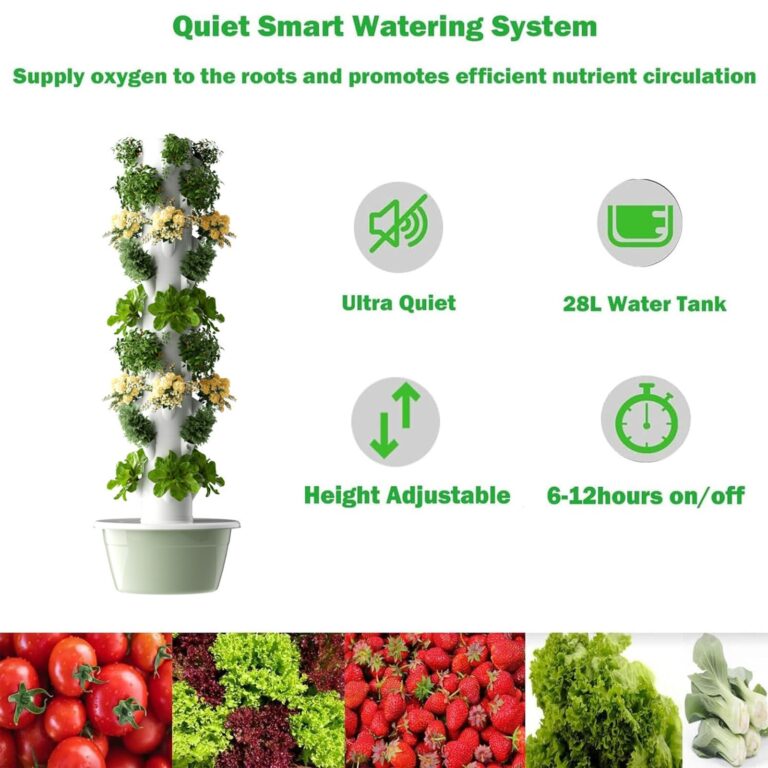 Hydroponic Growing System Outdoor Indoor Vertical Garden Home Gardening System Soilless Cultivation Herbs Fruits Vegetables Vertical Plant Tower, Hydroponic Tower, Beginner kit,5Layer - Image 4