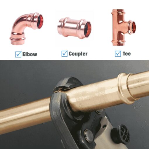 iGeelee Hydraulic Copper Press Tool, Pex Crimping Tool with 1/2", 3/4", 1" Dies for Copper Pipe Fitting & 3/8"-1" Dies for ASTM F1807 Pex Copper Rings, Heavy Duty HT-1950E - Image 7