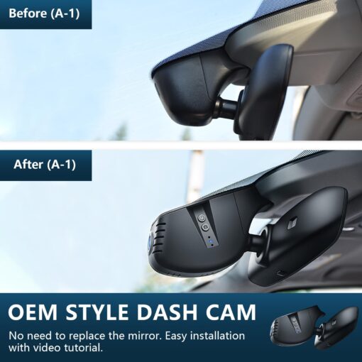 Mangoal Front 4K & Rear 1080p Dash Cam fit for Audi (Model A) 2019 2020 2021 2022 2023 2024 A4 A6 Allroad A3 A5 Q5 S4 S6 Q7 A8 S8 TT A7 S5 Q3 S3 S7 RS3 RS5 RS6 e-tron, OEM Look, WiFi & App, 128GB Card - Image 6