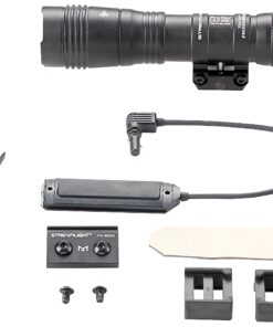 Streamlight 89009 ProTac 2.0 2000-Lumen Rail Mount High Lumen Tactical Rechargeable Long Weapon-Mounted Flashlight with Straight Pressure Switch, SL-B50 Battery Pack and USB-C Cord, Black