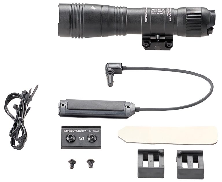 Streamlight 89009 ProTac 2.0 2000-Lumen Rail Mount High Lumen Tactical Rechargeable Long Weapon-Mounted Flashlight with Straight Pressure Switch, SL-B50 Battery Pack and USB-C Cord, Black