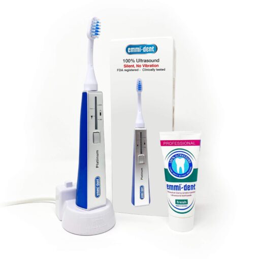 Emmi-dent Special Needs Electric Toothbrush. 100% Ultrasound Cleans Completely Silently, Without Vibrations, Without Brushing. Best for high Sensory Sensitivity (e.g., Autism Spectrum, Painful Gums).