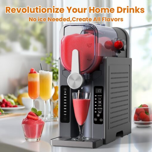 Slushie Machine - Professional Frozen Drink Maker No Ice Needed- 70 oz Slushy Machine for Home with LED Display - One-Touch Reservation & 6 Pre-set Programs for Frozen Margaritas, Frappés & Ice Cream - Image 6