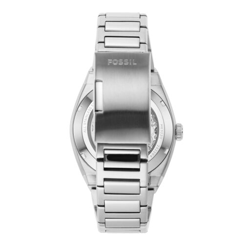 Fossil Men's Everett Automatic Stainless Steel Three-Hand Watch, Color: Silver (Model: ME3220) - Image 4