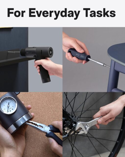 HOTO Cordless Brushless Drill Tool Set, Variable Speed, Hidden Buckle, Unique LED Screen, Intelligent Digital Display, Safe, Exquisite & Practical, High-end Drill Kit for Home/Daily Use - Image 5