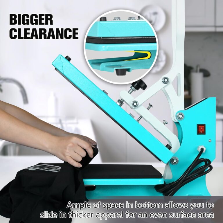 ColorSub Heat Press Machine for T-Shirt 15x15, Digital Industrial Quality Heat Press Machine Clamshell Transfer Sublimation Print Press Machine Teal - Image 8