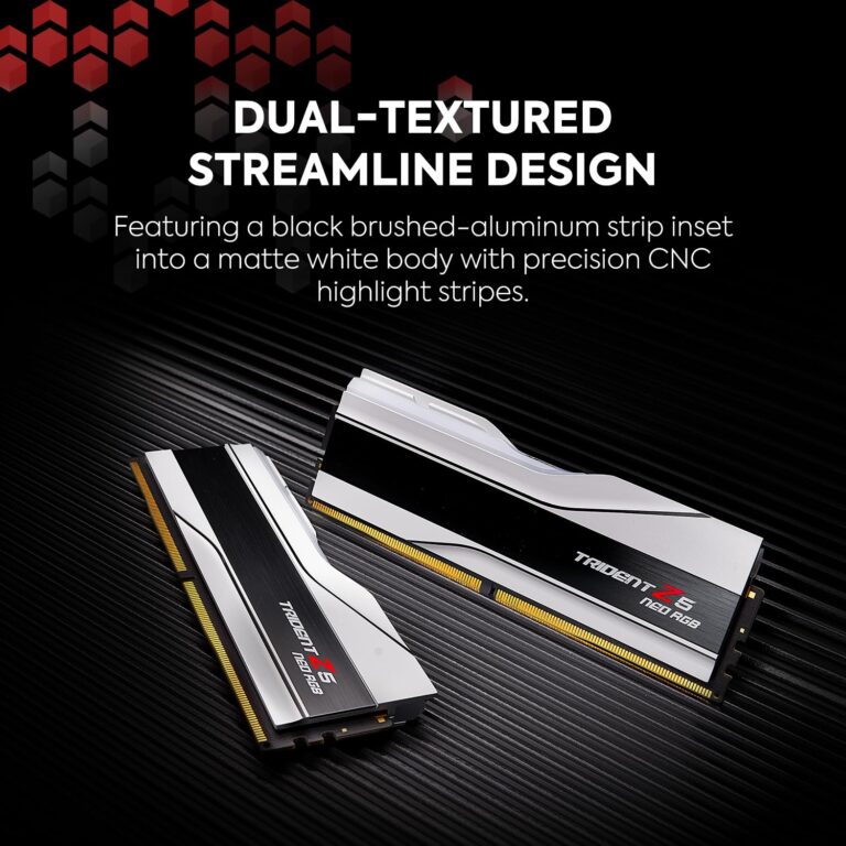 G.SKILL Trident Z5 Neo RGB Series (AMD Expo) DDR5 RAM 32GB (2x16GB) 6000MT/s CL30-36-36-96 1.35V Desktop Computer Memory UDIMM - Matte White (F5-6000J3036F16GX2-TZ5NRW) - Image 4