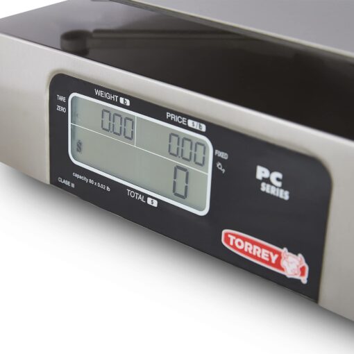 TORREY PC80L Electronic Price Computing Scale, Rechargeable Battery, Stainless Steel Construction, 100 Memories, 8 Direct Access Keys, 80 lb - Image 7