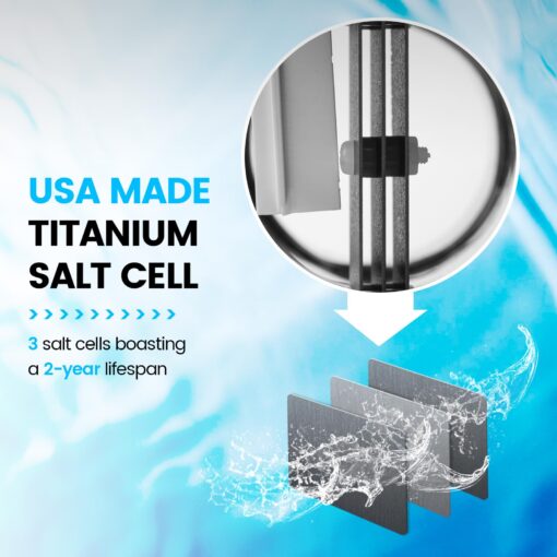 Saltwater Pool System, Westaho Salt Chlorine Generator with USA Titanium Cell for Above Ground Pools Up to 15,000 Gallons, Compatible with Intex Pool, IP 66 Waterproof - Image 6