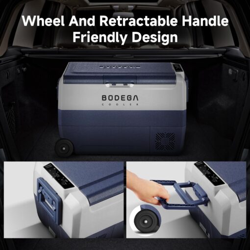 BODEGACOOLER 12 Volt Portable Refrigerator,53 Quart Car Fridge Dual Zone -4℉-68℉,50L Car Freezer APP Control,Electric Compressor Cooler 12/24V DC and 100-240V AC for RV,Camping,Travel,Truck,Vehicles - Image 4