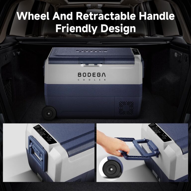 BODEGACOOLER 12 Volt Portable Refrigerator,53 Quart Car Fridge Dual Zone -4℉-68℉,50L Car Freezer APP Control,Electric Compressor Cooler 12/24V DC and 100-240V AC for RV,Camping,Travel,Truck,Vehicles - Image 4