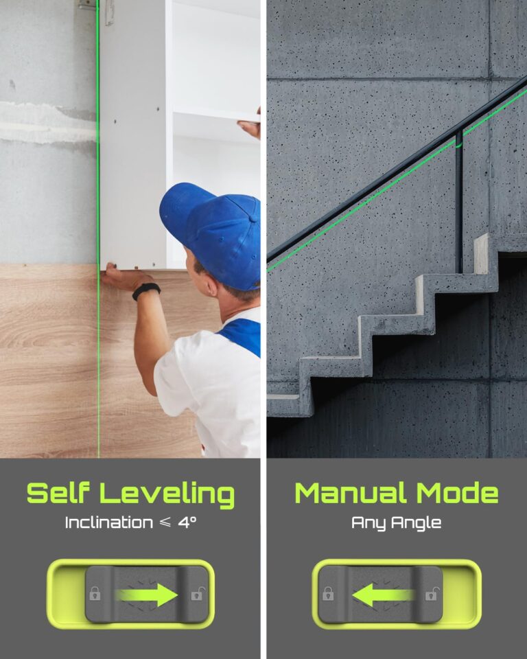 LasGoo LG-4D 16 Green Beam 4x360° Laser Level, Self-Leveling Tool with Horizontal and Vertical Dual Layout, Ideal for Construction and Picture Hanging, Magnetic Pivot Bracket Included - Image 3
