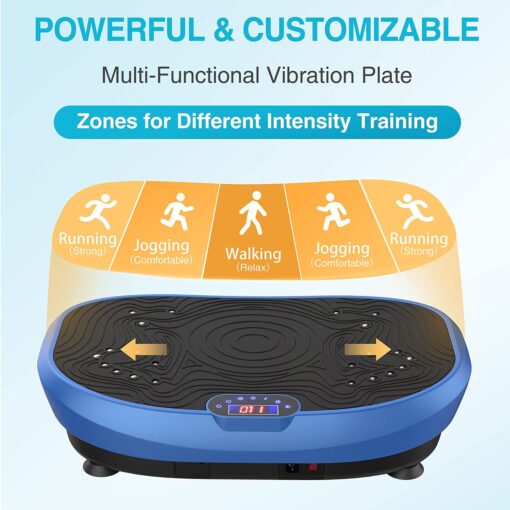 AXV Vibration Plate Exercise Machine Whole Body Workout Music Vibrate Fitness Platform Lymphatic Drainage Machine for Weight Loss Shaping Toning Wellness Home Gyms Workout - Image 8
