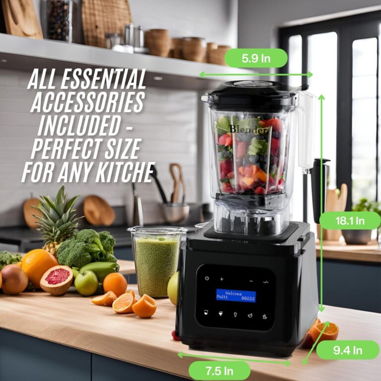 Countertop Commericial Blender, 1700W Motor, 61oz, Self-Cleaning, Noise Reduction, High-Speed, Quiet Performance Blender for Smoothies, Soups, Shakes, and Commercial Use - Image 4