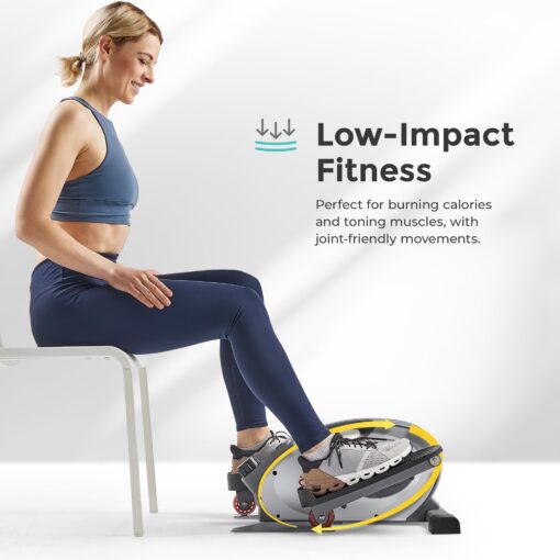 Sunny Health & Fitness Smart Portable Fully Assembled Magnetic Under Desk Elliptical Peddler, Foot & Leg Pedal Exerciser - SF-E323017 - Image 7
