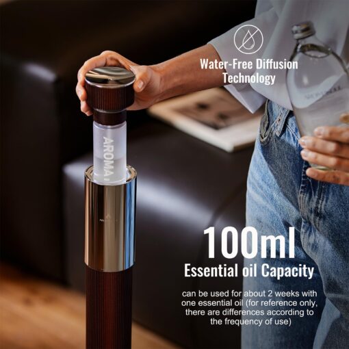 40-inch Large Home Waterless Essential Oil Diffuser, Hotel Collection Diffuser,Cordless Rechargeable App Control Diffuser,Scent Machine for Home,2000Sq.Ft Coverage, for Home,Office, Spa,Hotel,Burgundy - Image 4