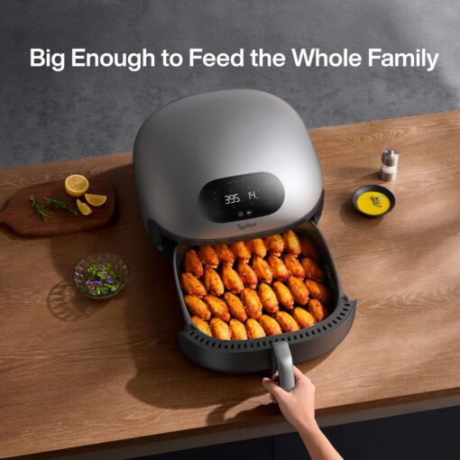 Typhur Dome 2 Air Fryer, Extra Large Airfryer with Superior Airflow, Self-cleaning Smart Digital Fryer with PFAS free Basket for Quick Easy Meals, Up to 32 Chicken Wings Capacity [New Version] - Image 5