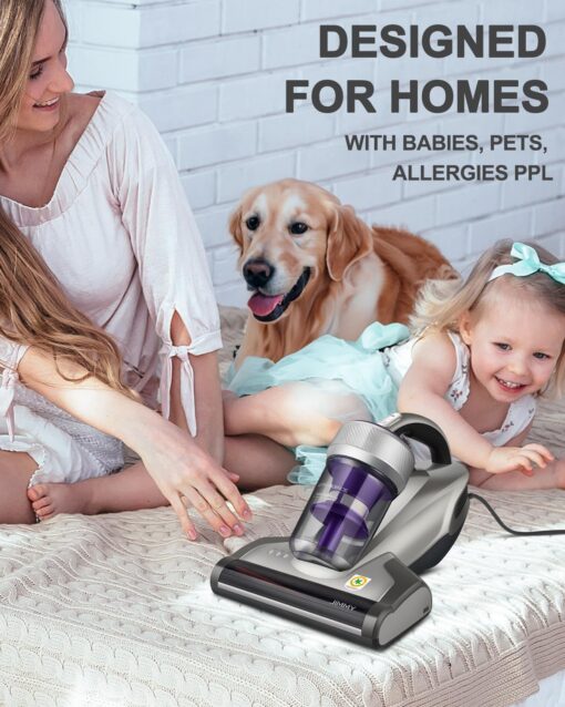 Jimmy Mattress Vacuum Cleaner, Anti-allergen Bed Vacuum Cleaner with UV-C Light & High Heating Tech, 14Kpa Suction 480W Powerful Handheld Vacuums for Dust & Pet Hair(JV35, Corded) - Image 3