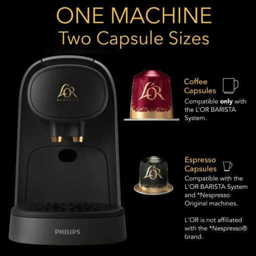 L'OR Barista System Coffee and Espresso Machine Combo by Philips, Matte Grey - Image 6