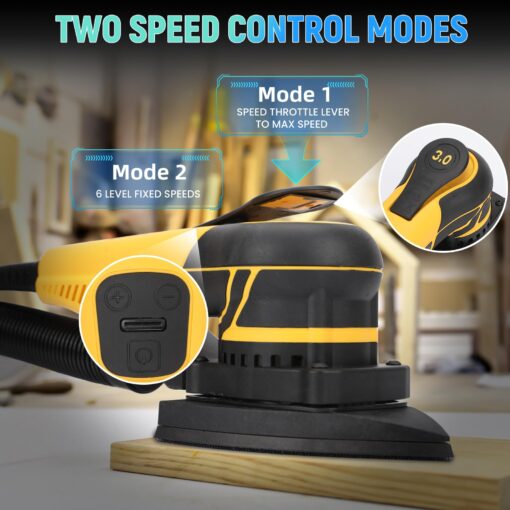 PHENDO 350W 3A Electric Delta Random Orbital Sander Mouse Sander with Pluggable Wire, Sanders for Woodworking, Primary Wood and Panel Processing,3MM - Image 5