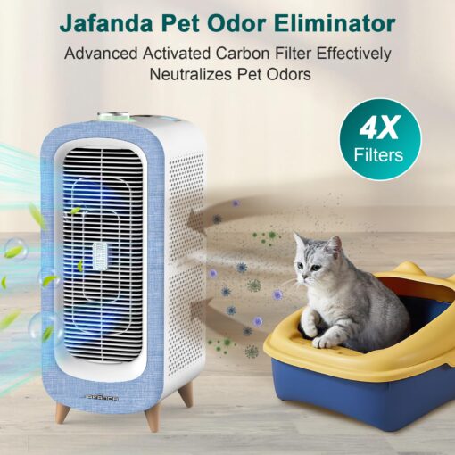 Jafända Large Air Purifiers for Home Pets, Pet Air Purifier up to 2105ft², Air Purifier for Allergies, True HEPA Air Filter Captures 99.97% of Pet Dander/Hair/Odors, Quiet Air Cleaner for Bedroom - Image 3
