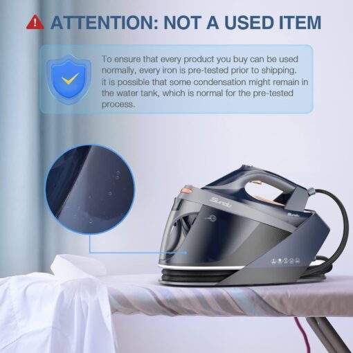 Sundu Pro Steam Station with Ceramic Soleplate, 1800W Steam Station Iron for Clothes with 1.5L Removable Water Tank, Iron Lock for Easy Carry, Auto ShutOff, Self Cleaning, Clothing Steam Iron for Home - Image 2
