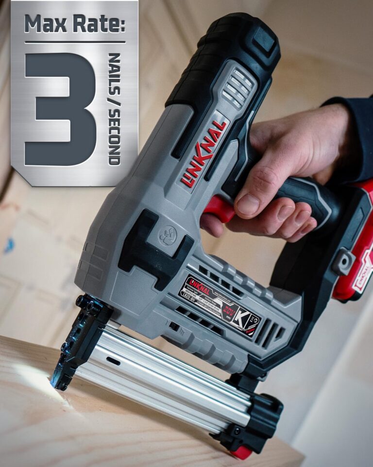 Electric Nail Gun, LINKNAL Cordless Brad Nailer Battery Powered,18 Gauge, 2×20V MAX Li-ion Batteries, Charger and 1000 Nails Included (L820-BN) - Image 4