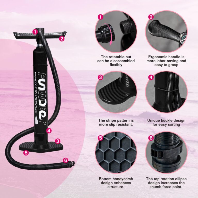 FunWater Inflatable 10'6×33"×6" Ultra-Light SUP for All Skill Levels Everything Included with Stand Up Paddle Board, Adj Paddle, Pump, ISUP Travel Backpack, Leash, Waterproof Bag - Image 4