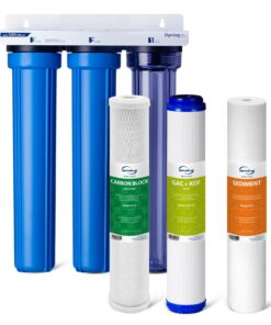 iSpring Heavy Metals Whole House Water Filter System, Reduces Lead, Chloramine, PFAS, Chlorine, Sediments, 3-Stage Whole House Water Filtration System, 3/4" Inlet/Outlet, Model: WCB32C-KS
