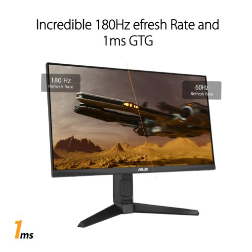 ASUS TUF Gaming 24” (23.8” viewable) 1080P Monitor (VG249QL3A) - Full HD, 180Hz, 1ms, Fast IPS, ELMB, FreeSync Premium, G-SYNC Compatible, Speakers, DisplayPort, Height Adjustable, 3 Year Warranty - Image 11
